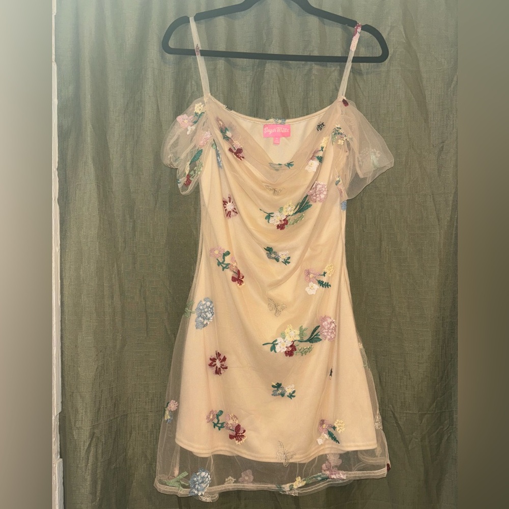 Sugar Thrillz Off Shoulder Floral Mini Dress